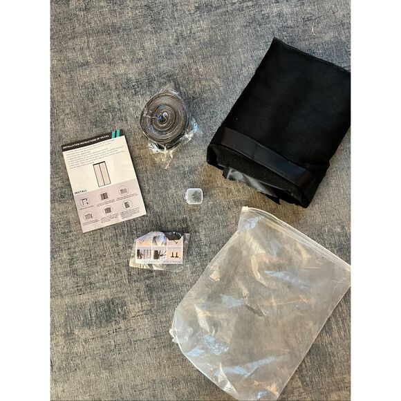 LYGFZ Black Center Opening Magnetic Screen Door 59" x 85.8" - Picture 4 of 8